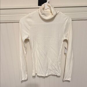 Old Navy Cream Plush Ribbed Turtleneck
